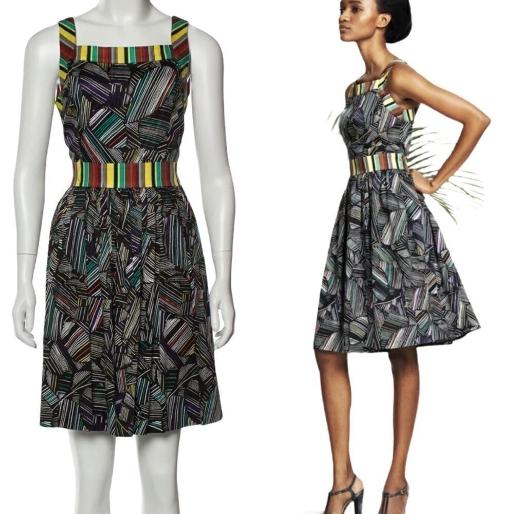 Duro Olowu Multi Color Cotton Fit & Flare Dress